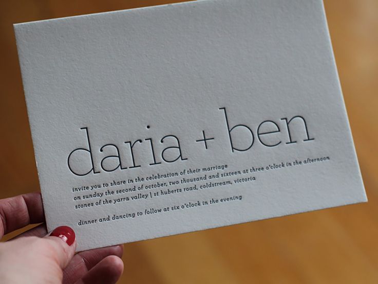Five of the best Letterpress Wedding Invitations