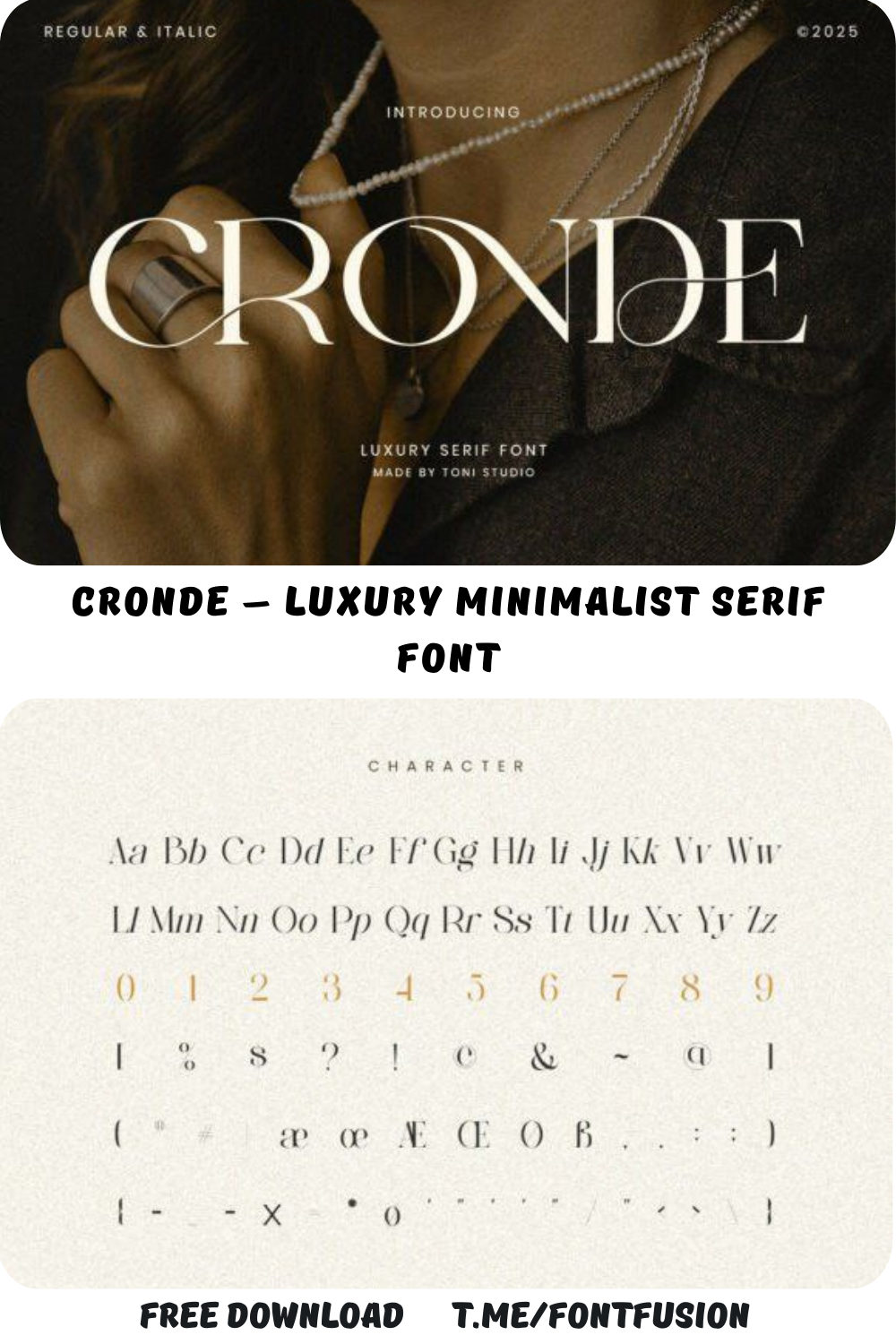 Cronde – Luxury Minimalist Serif Font