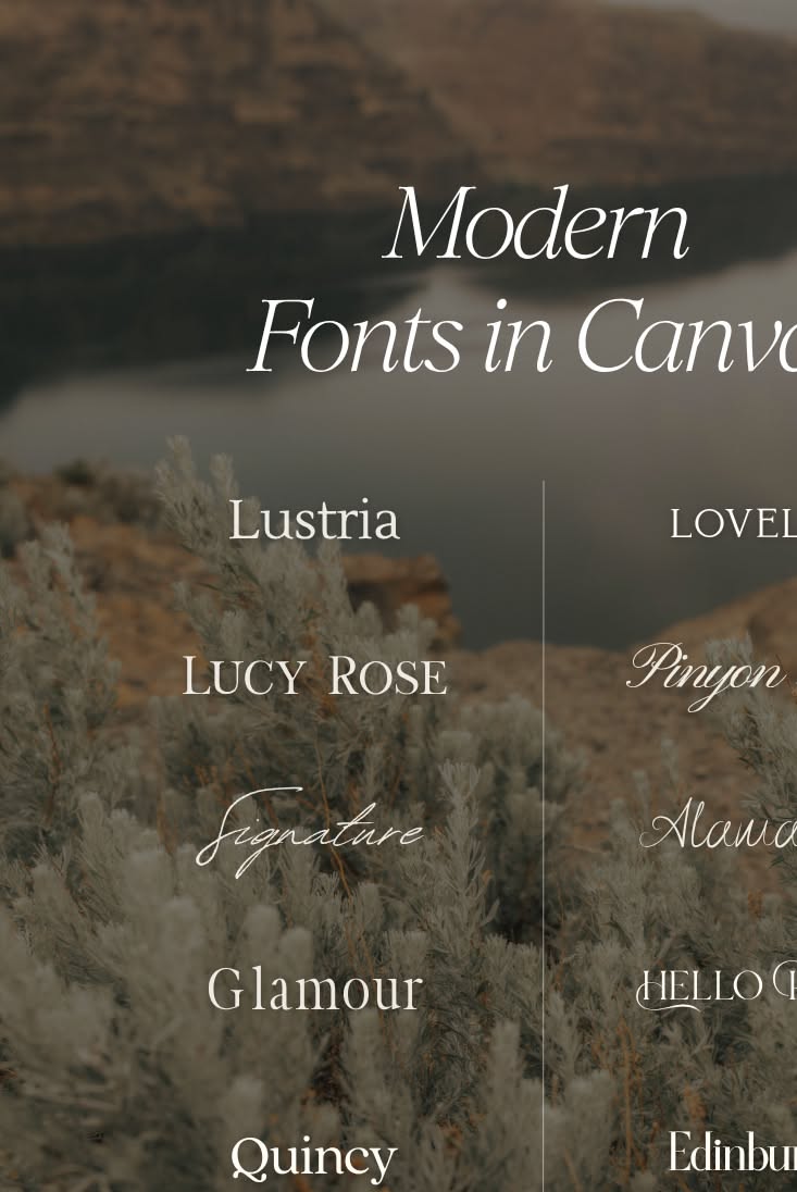 Modern Fonts in Canva