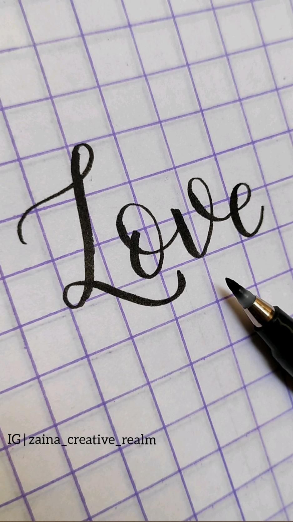 LOVE || Brush Calligraphy
