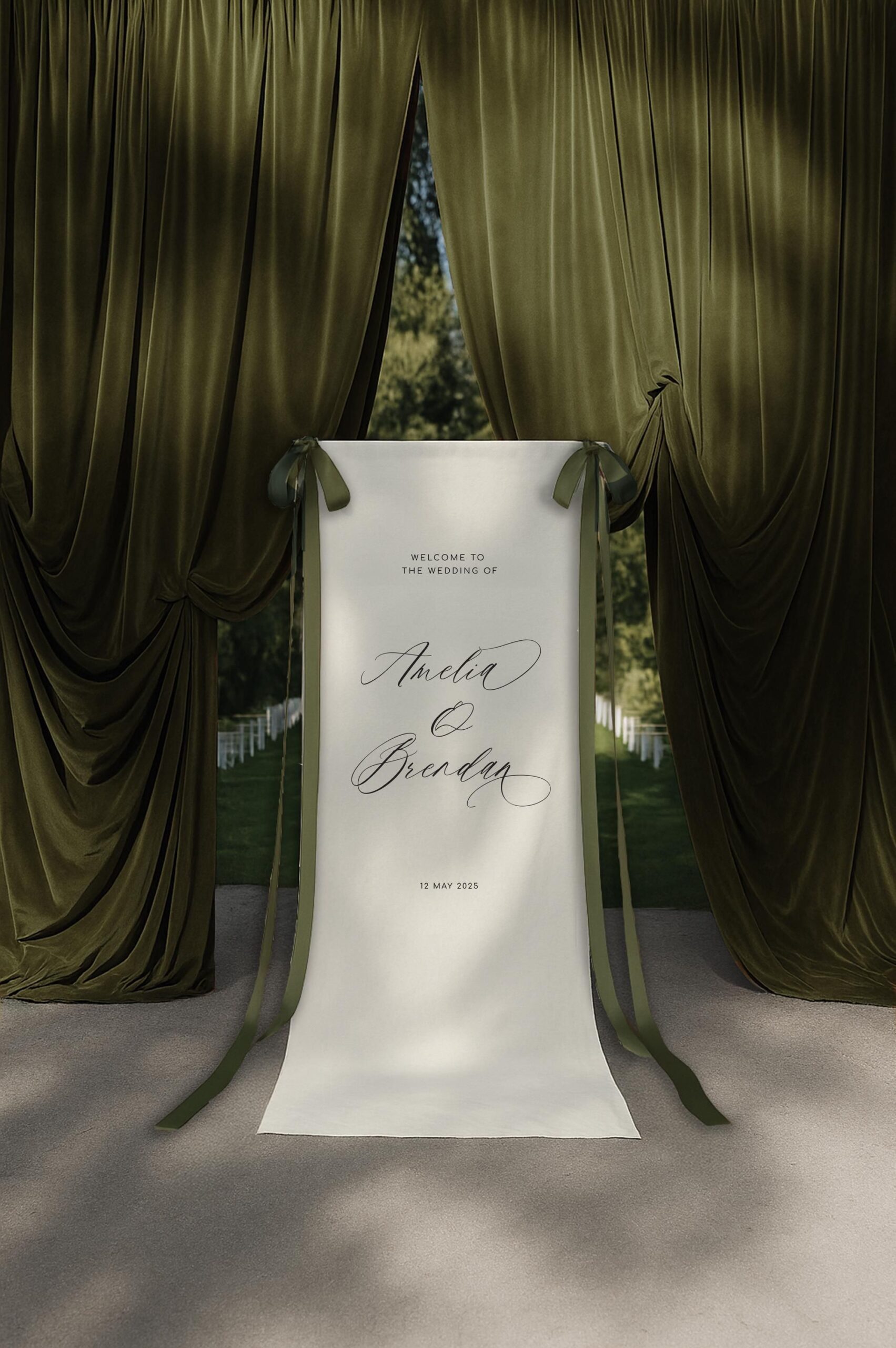 Linen Welcome Sign | Seating Chart Cloth Sign | Printed Fabric Wedding Sign | Wedding Sign