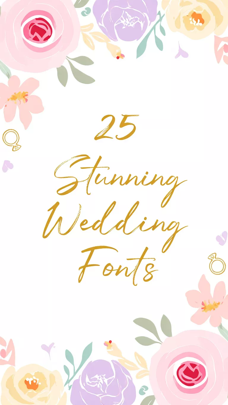 25 Stunning Wedding Fonts for Perfect Invitations & Branding