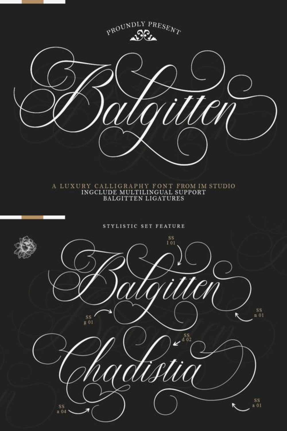Balgitten Font: Elegant Calligraphy Script for Wedding Invitations and Branding