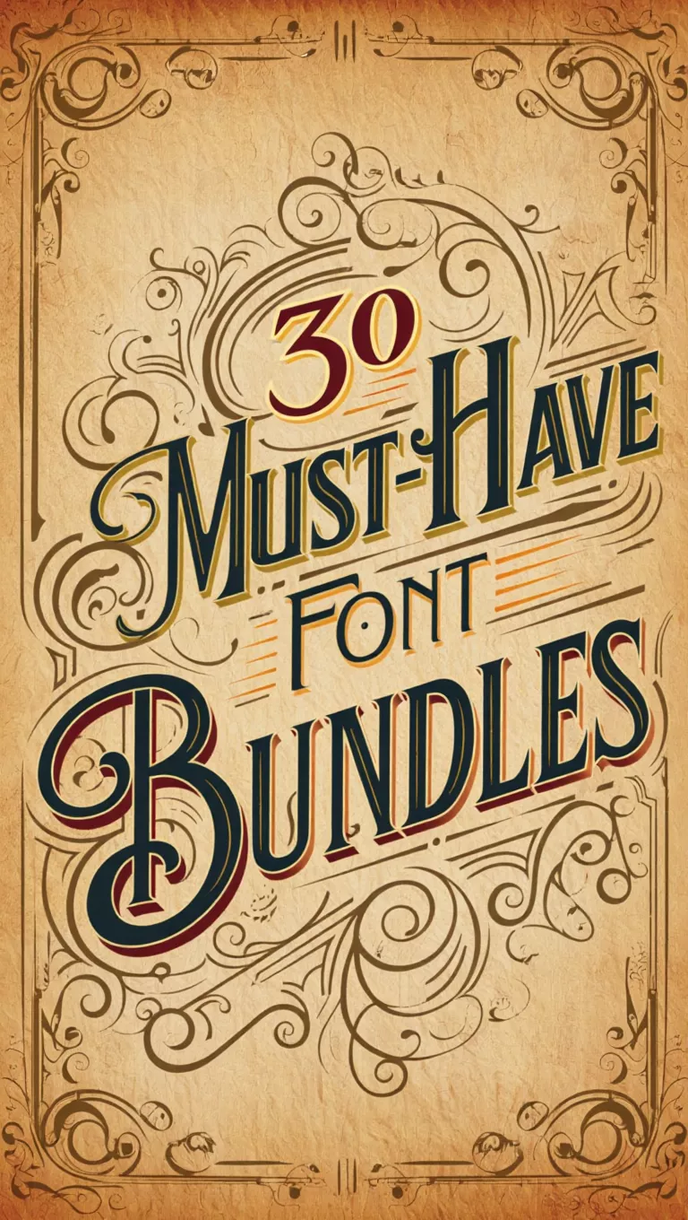 30 Must-Have Font Bundles for Stunning Vintage Posters
