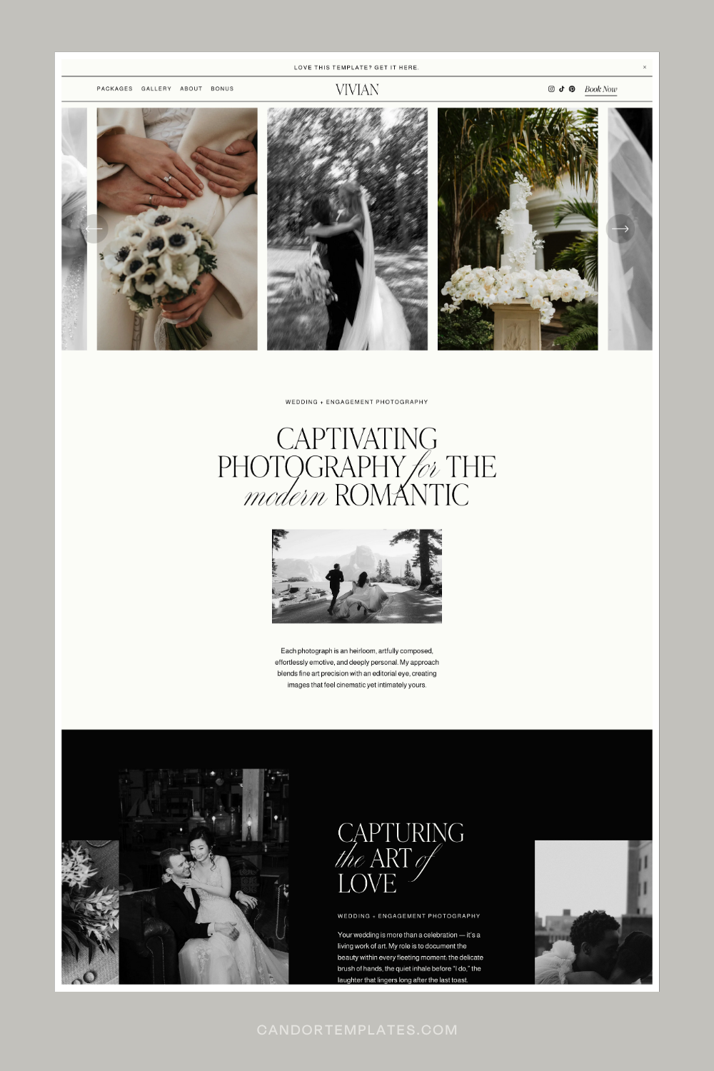 Vivian – Editorial Squarespace Template for Wedding Photographers