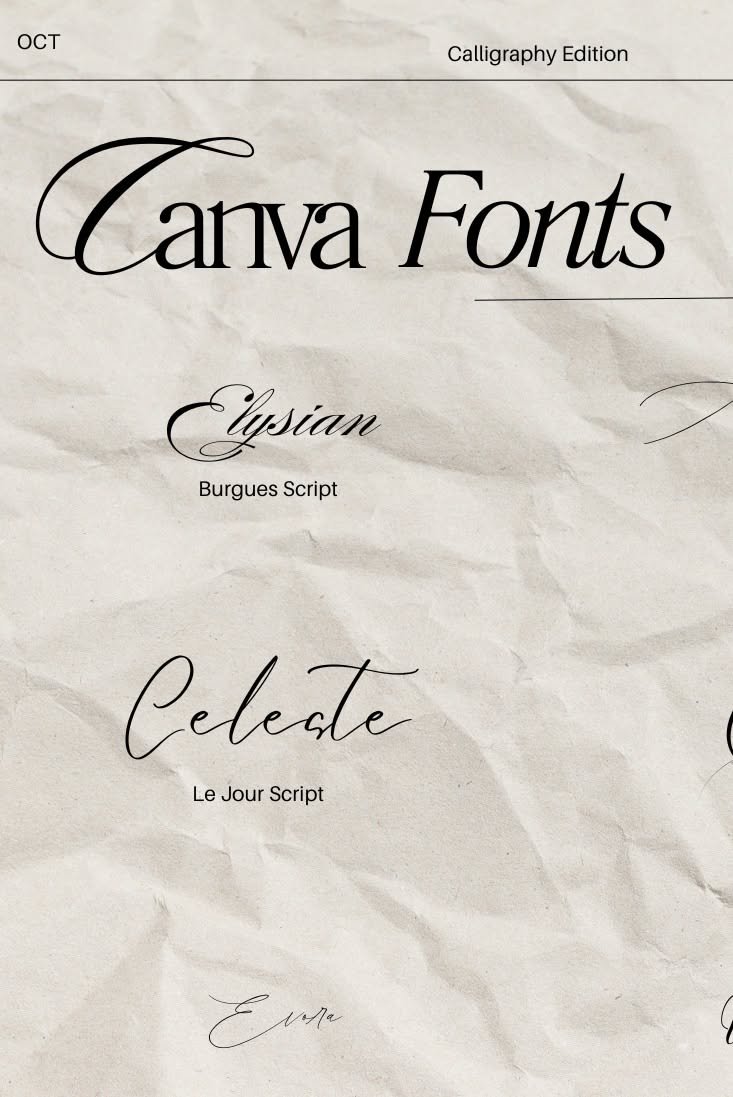 Free Canva Fonts: Calligraphy Edition