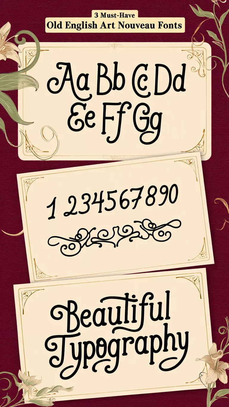 3 Must-Have Old English Art Nouveau Font Bundles