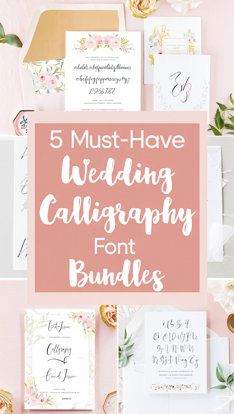5 Must-Have Wedding Calligraphy Font Bundles for Elegant Letters