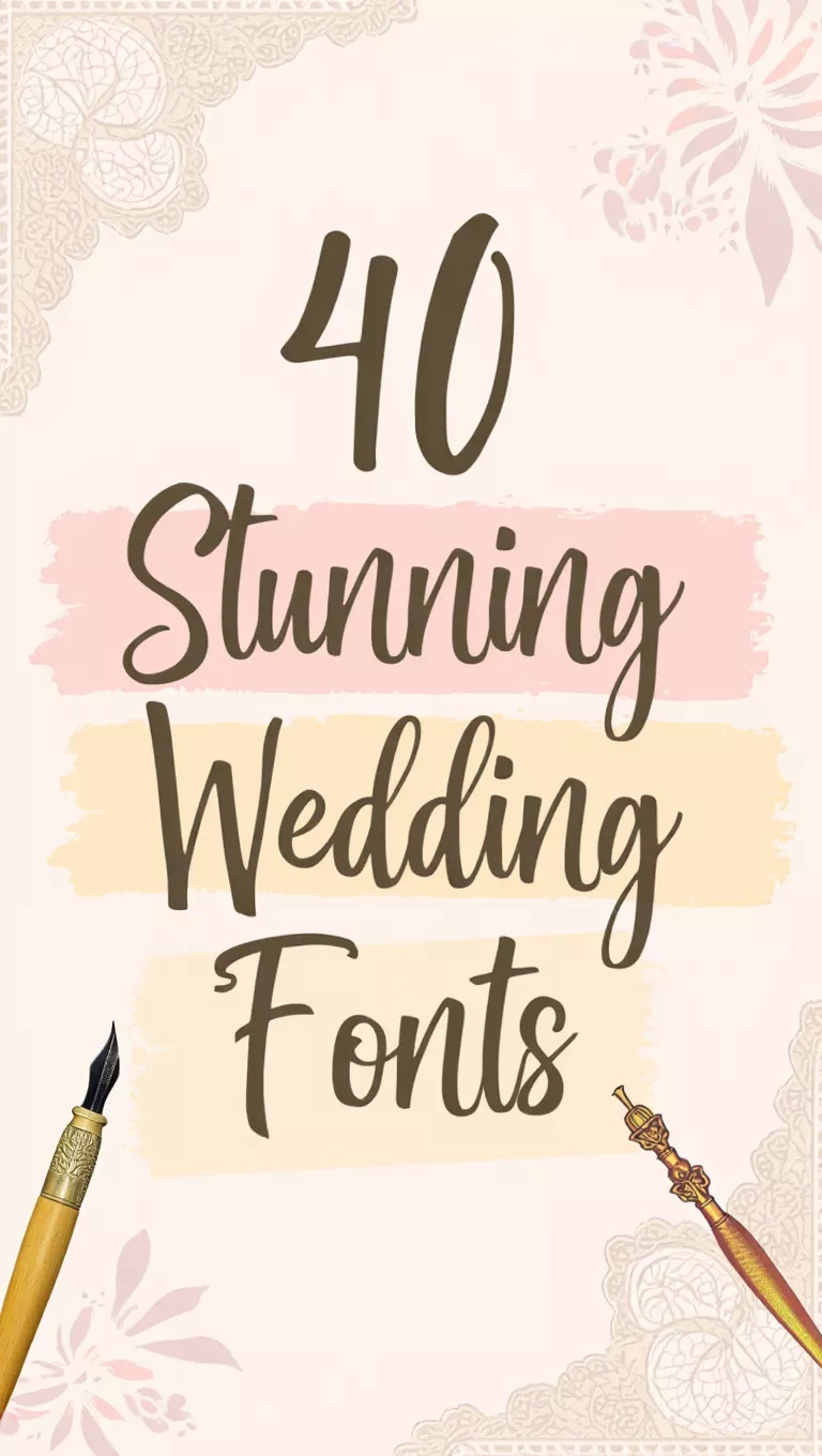 40 Stunning Wedding Fonts for Elegant Designs and Invitations