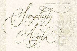 Simplicity Angela — Calligraphy Font
