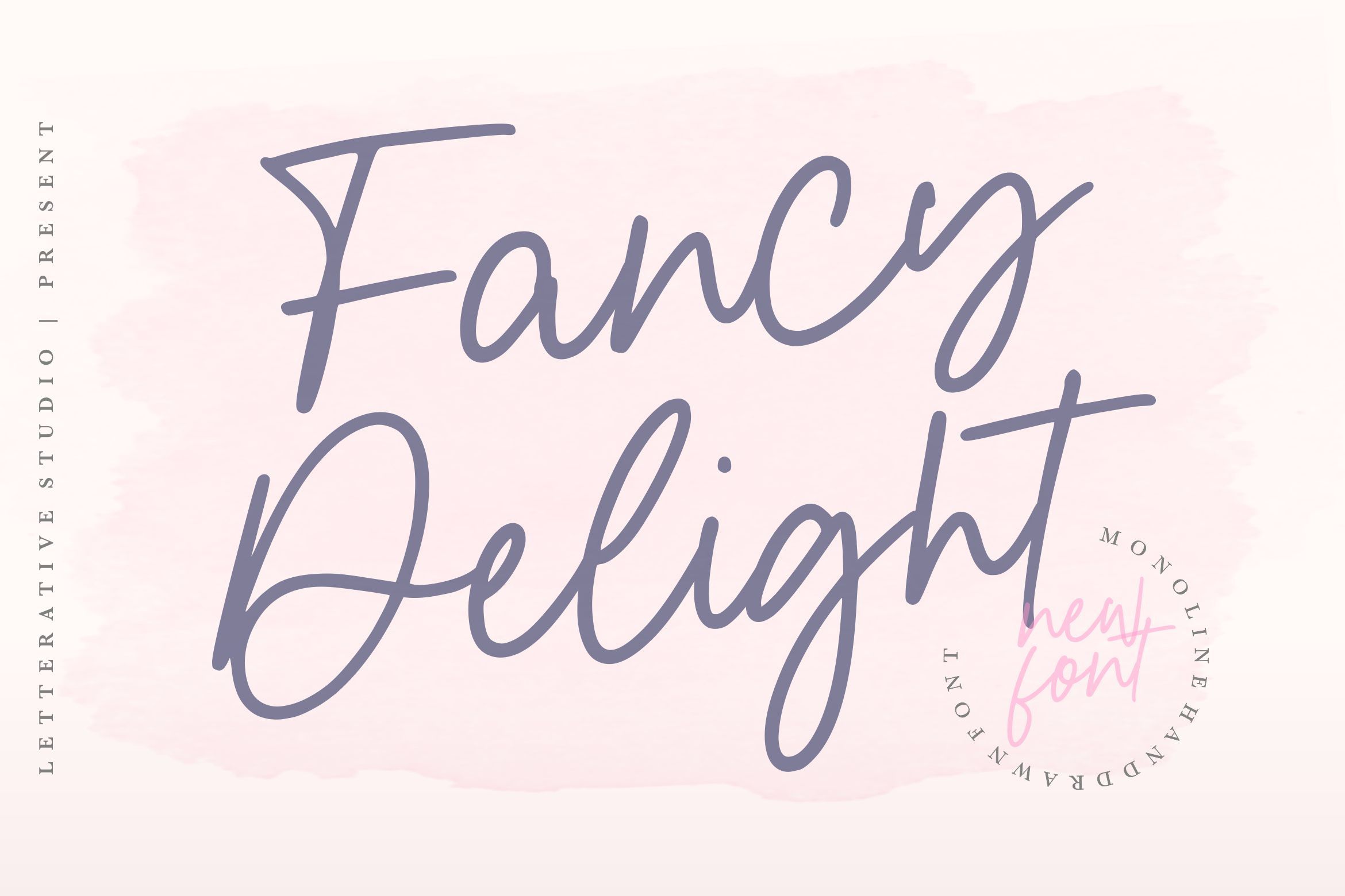 Fancy Delight — Monoline Handdrawn by Letterative Studio | Creative Market