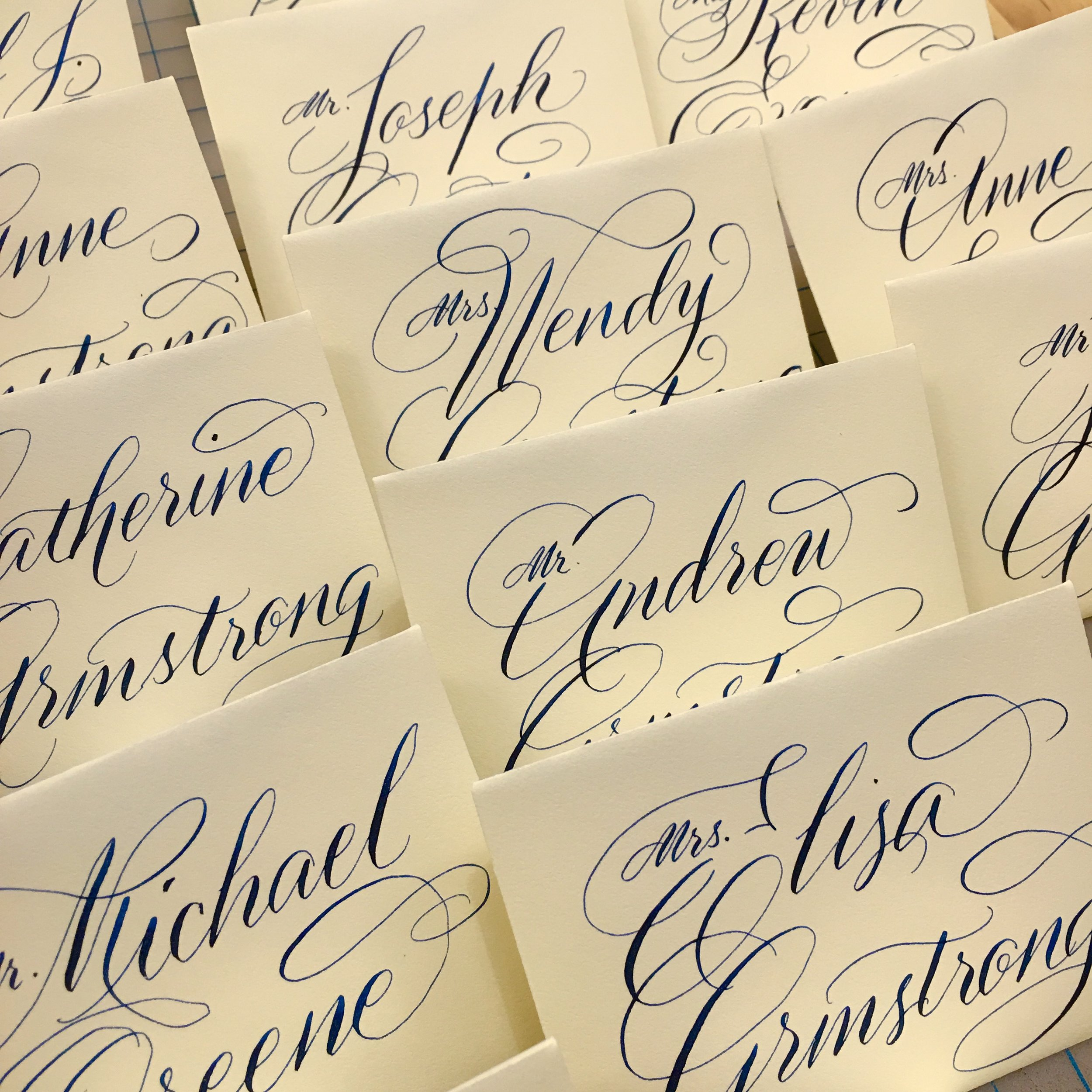 Escort/Place Cards — Emily Gallardo — Boston Calligrapher