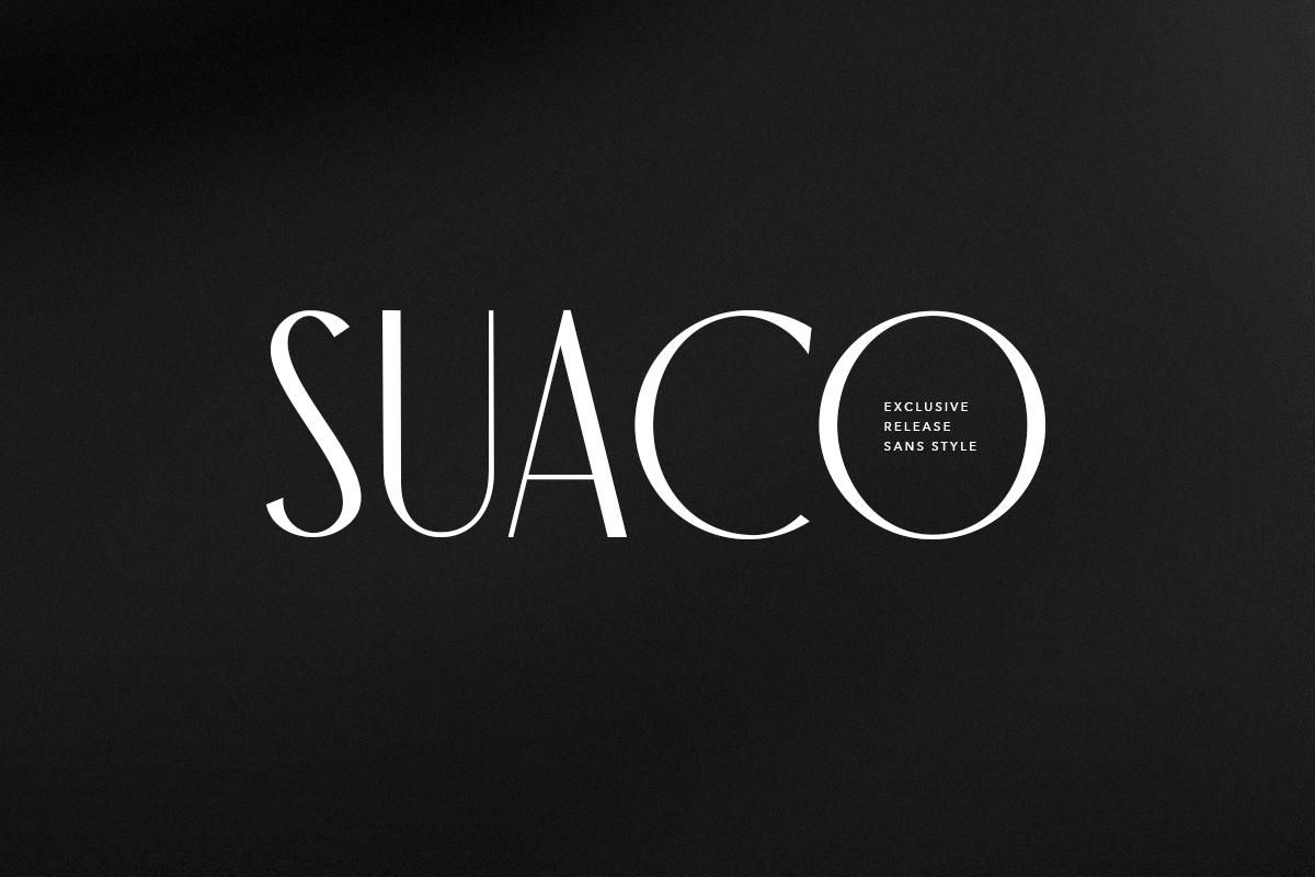 Police Suaco Sans Serif — Design minimaliste moderne (OTF/TTF/WOFF)