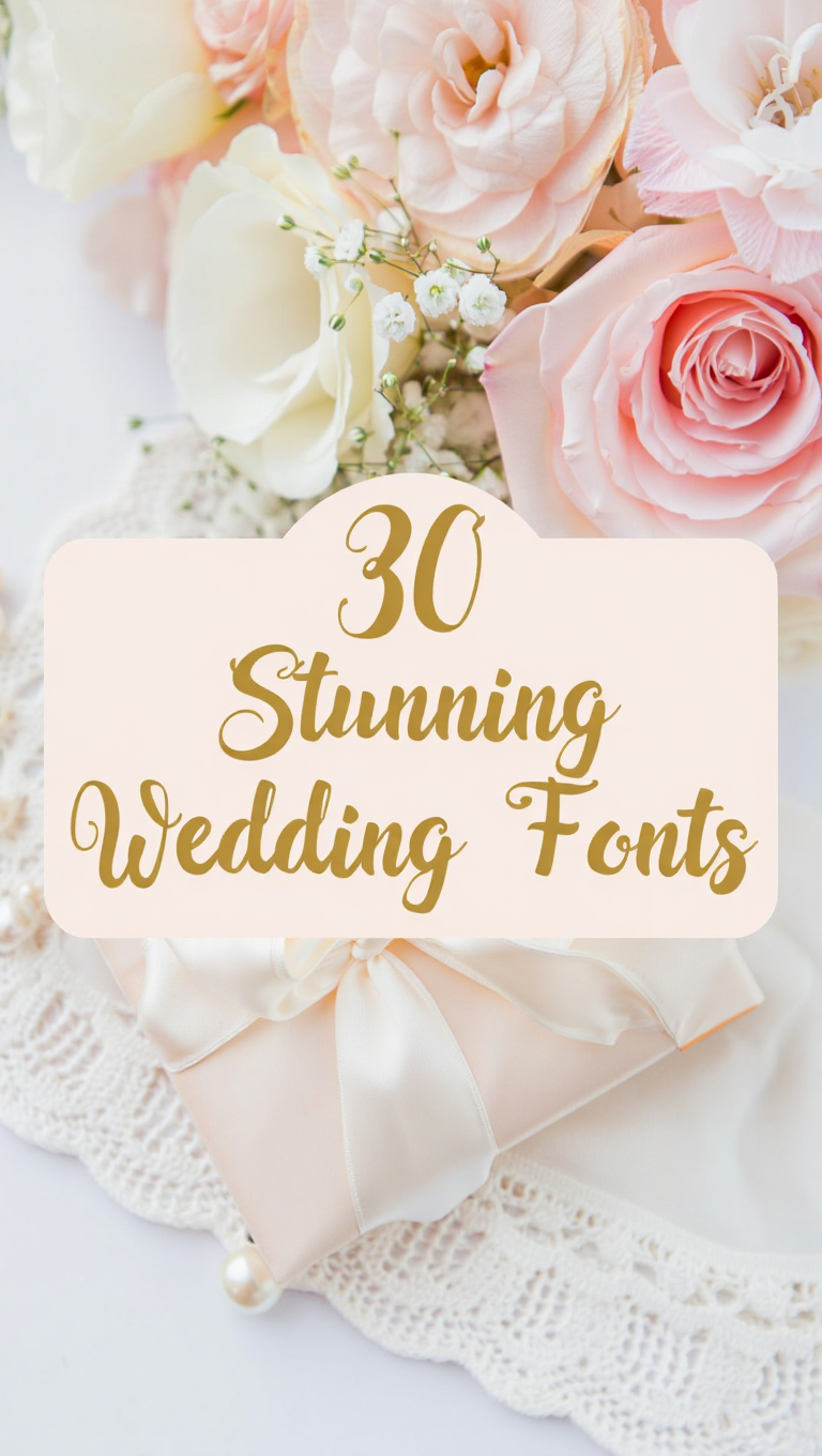 30 Stunning Wedding Fonts for Elegant Branding & Design