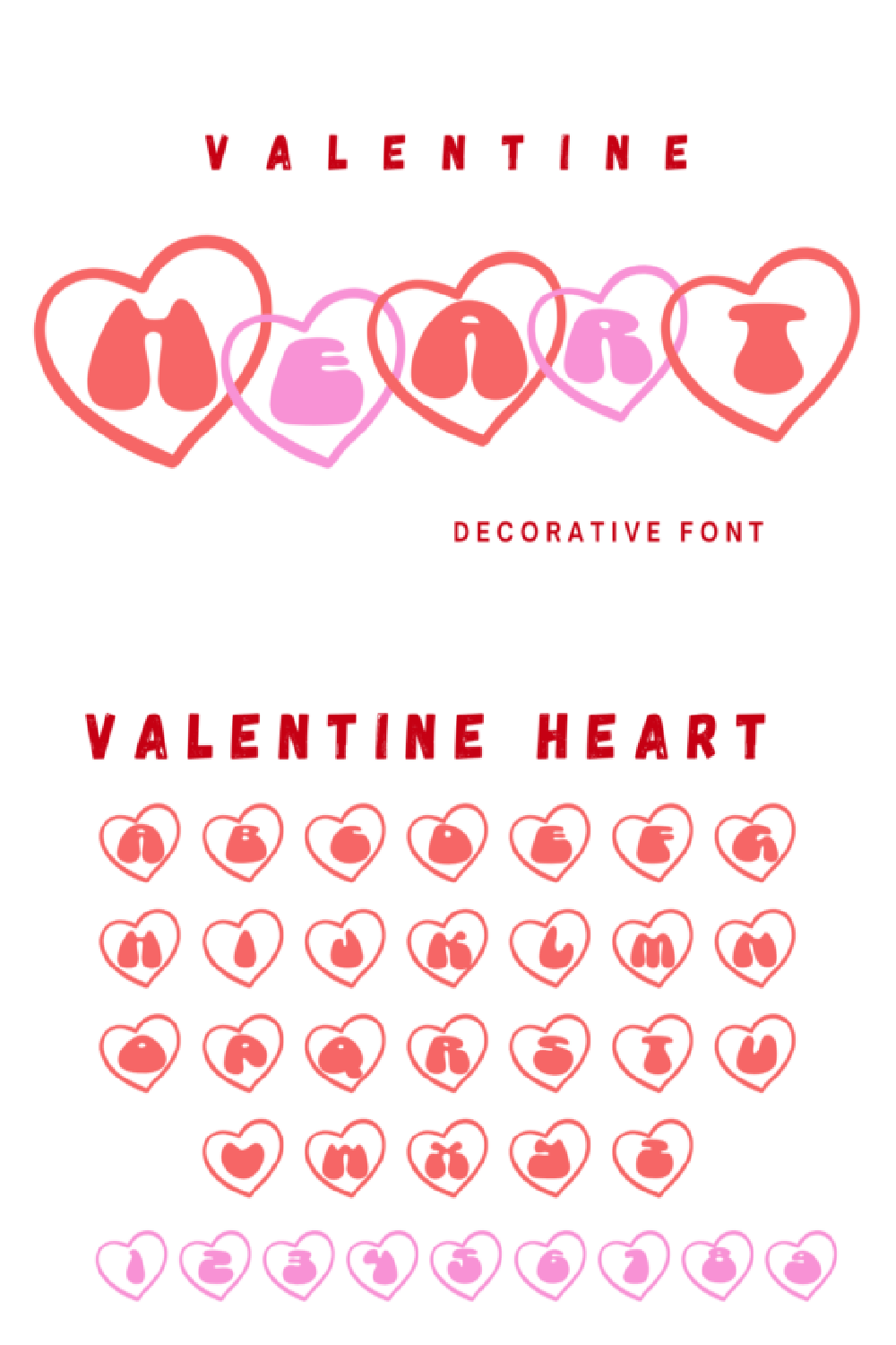 Valentine Heart Font: Romantic Decorative Script for Wedding Invitations and DIY Crafts