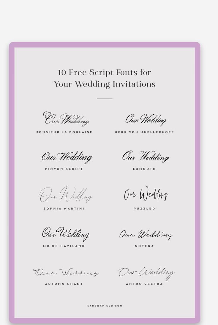 Discover 10 Beautiful Free Script Fonts Perfect for Your Wedding Invitations