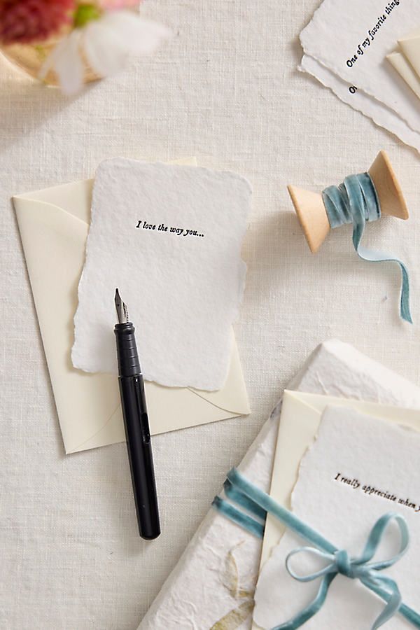 Letterpress Love Notes Stationery Set