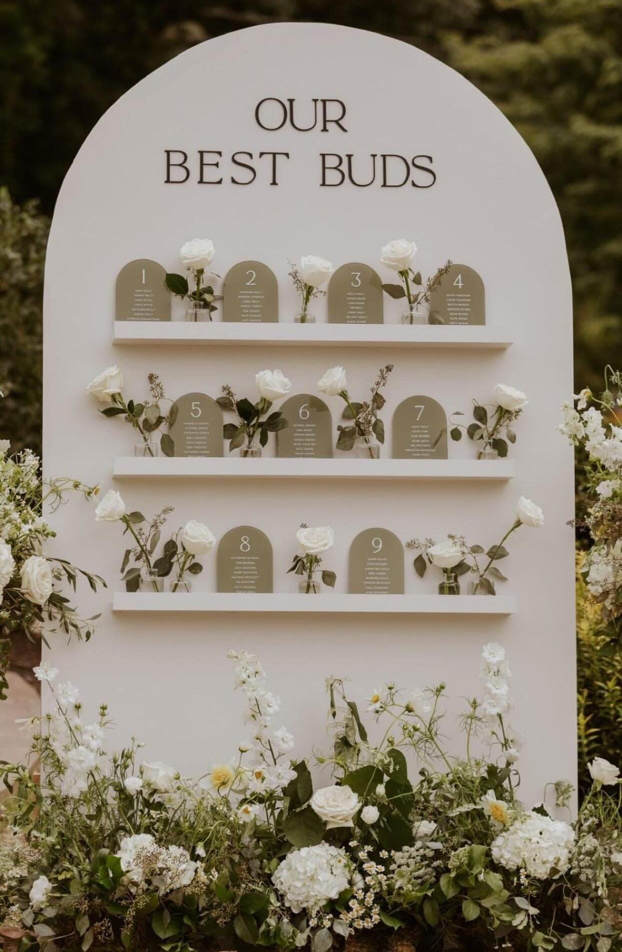 Arch Luxe 5×7″ Seating Chart Signs — Find Your Seat Table Seating Chart Signs — Wedding Seating Chart Acrylic — Luxe Modern Wedding —