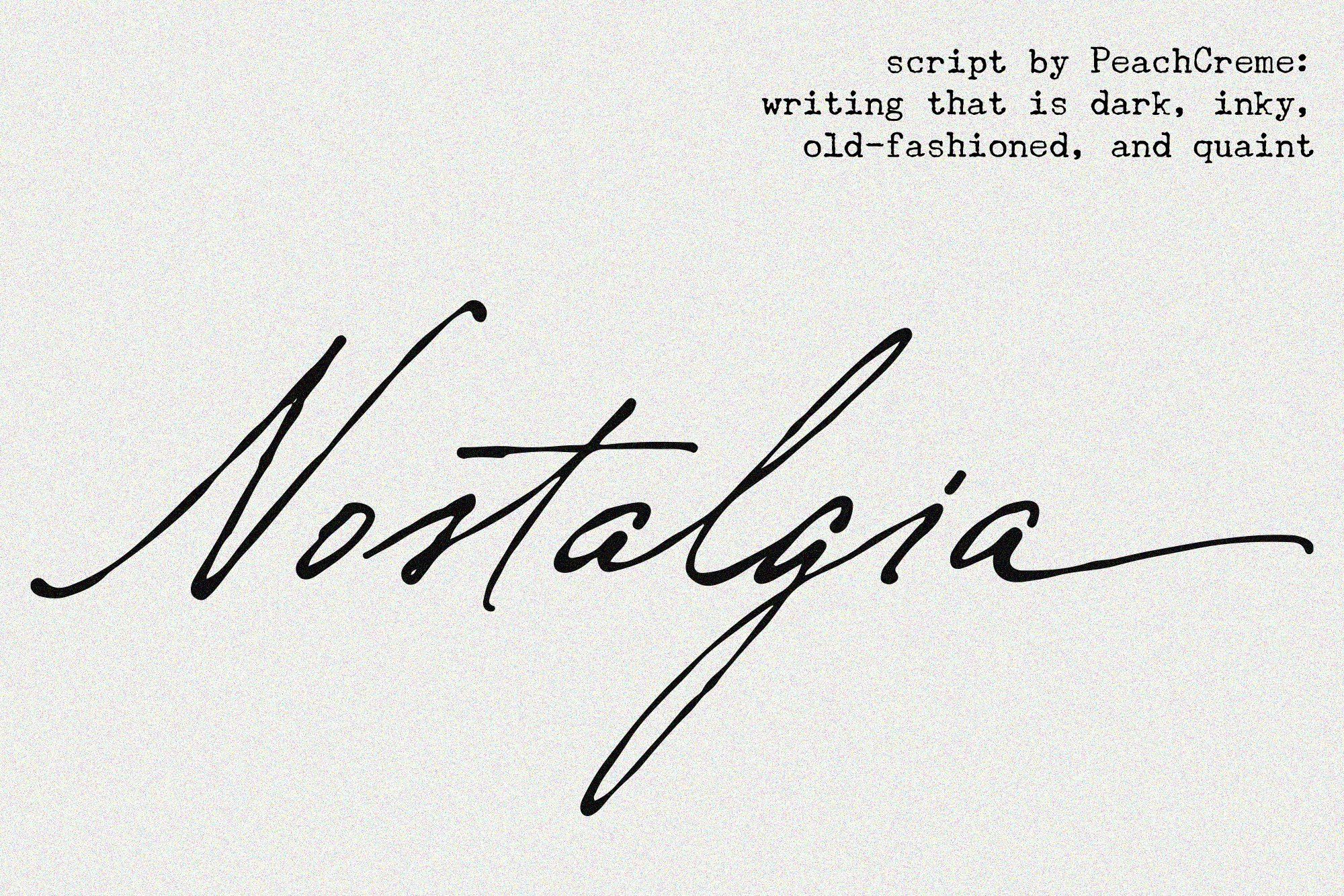 Nostalgia // Vintage Script Font, a Script Font by PeachCreme