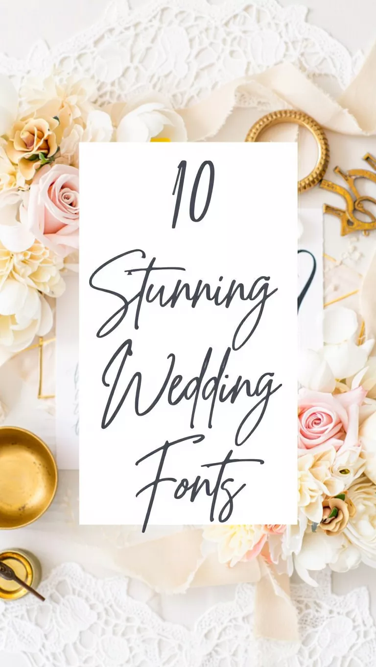 10 Stunning Wedding Fonts for Beautiful Branding & Invitations