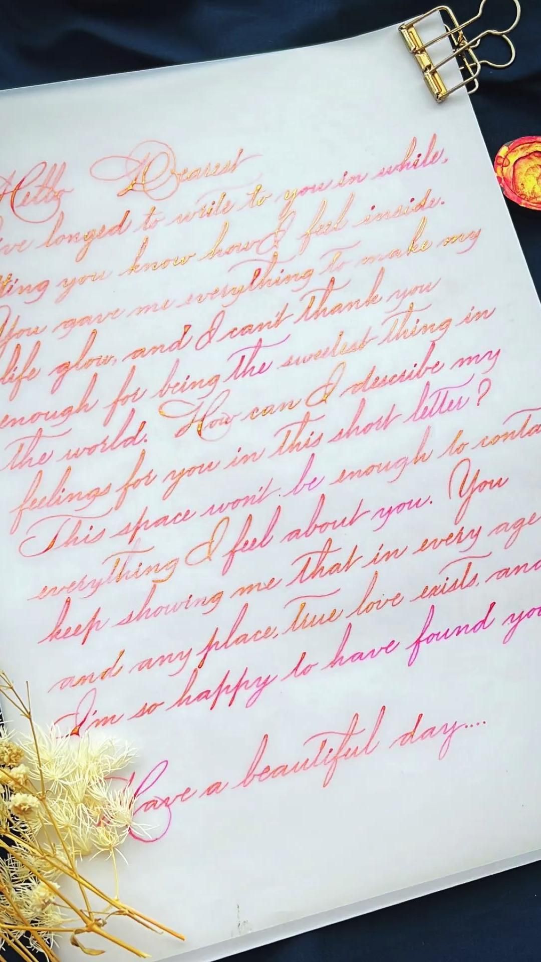 Valentine’s Day letter !!! Made with new ink by @oriandcalli !!!