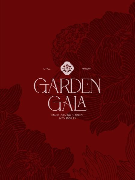 Luxury Floral Logo Design – Garden Gala Typography & Icons
