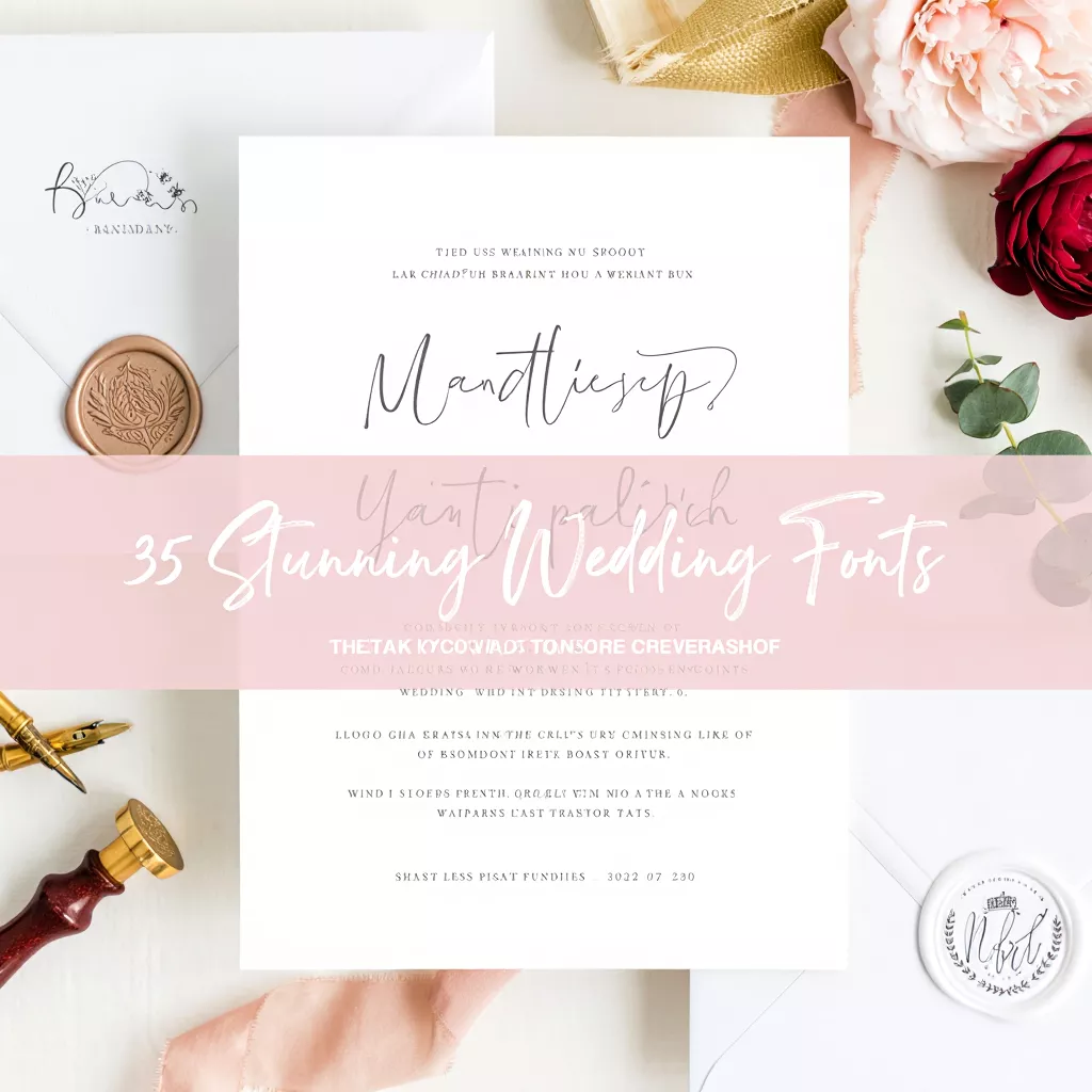 35 Stunning Wedding Fonts for Elegant Designs & Branding