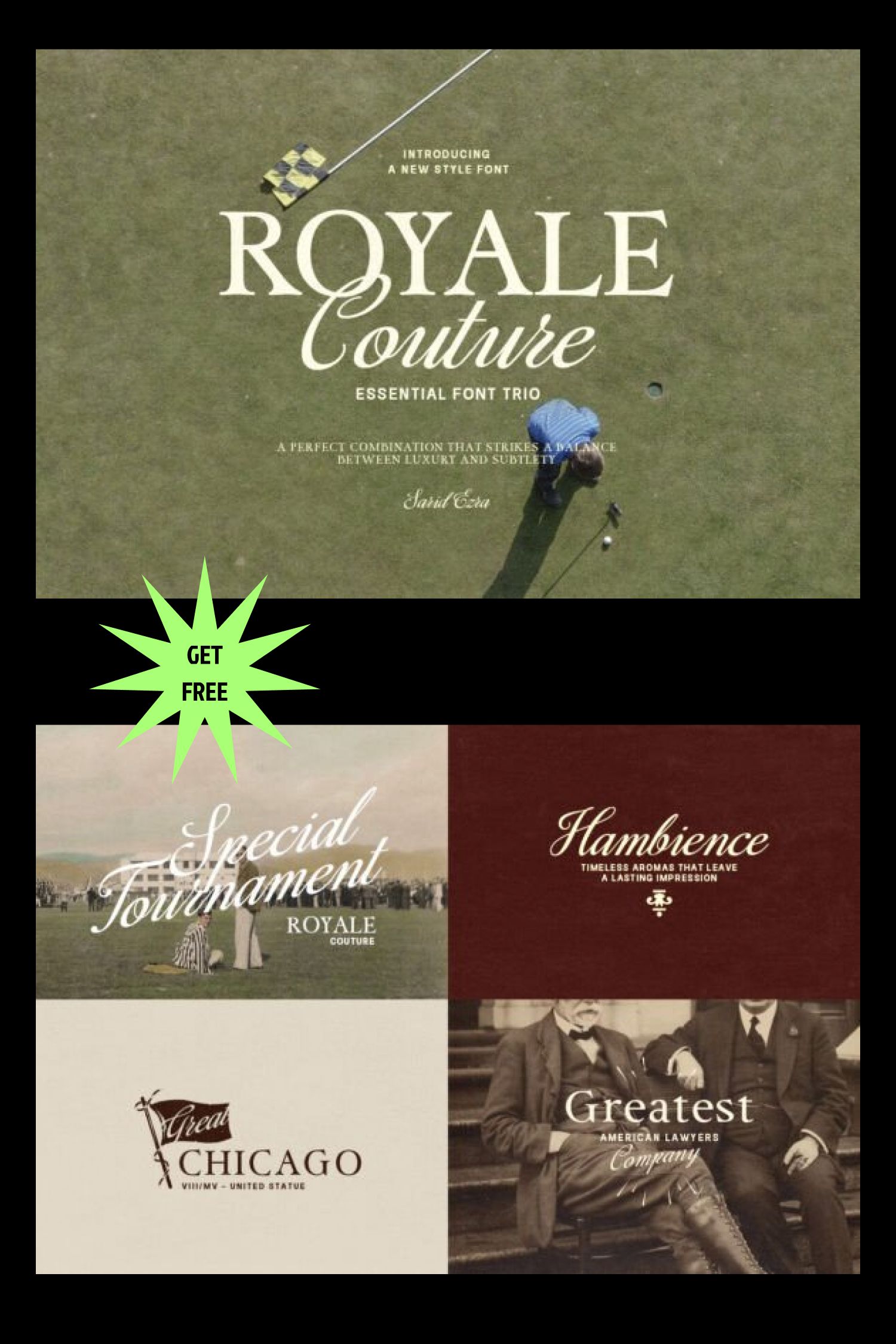 Download the Elegant «Royale Couture» Font Trio for Free!
