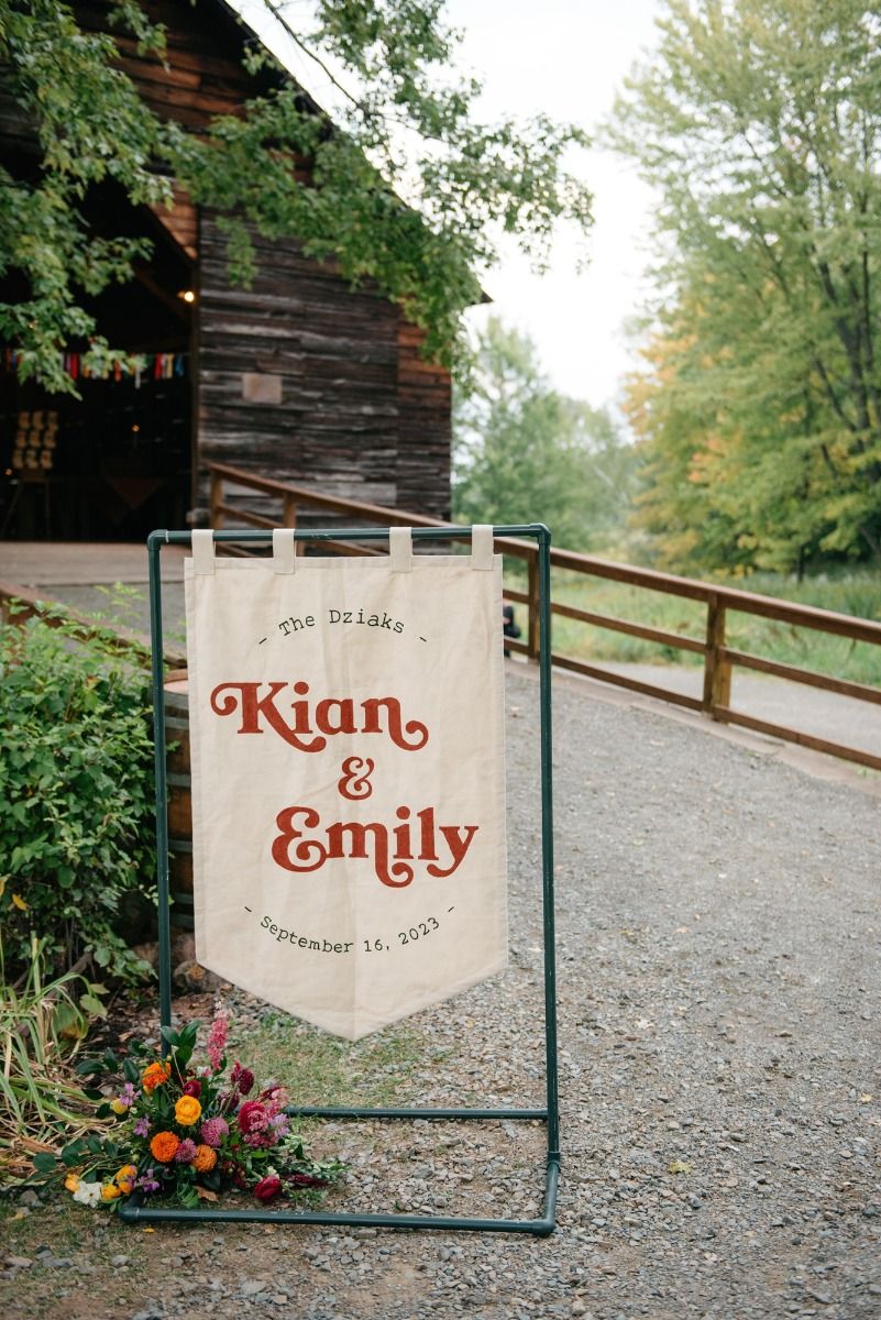 Handmade Reception Banner