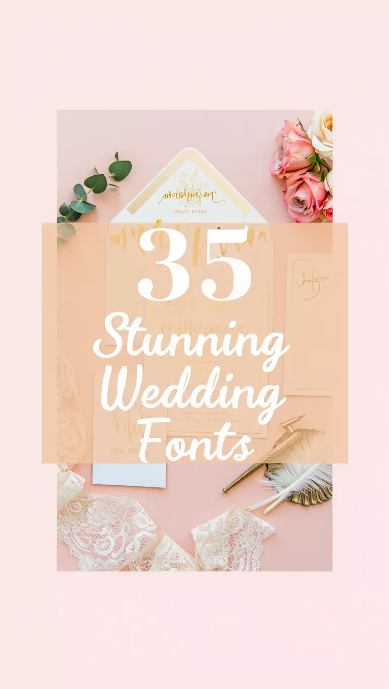 35 Stunning Wedding Fonts for Elegant Branding & Design