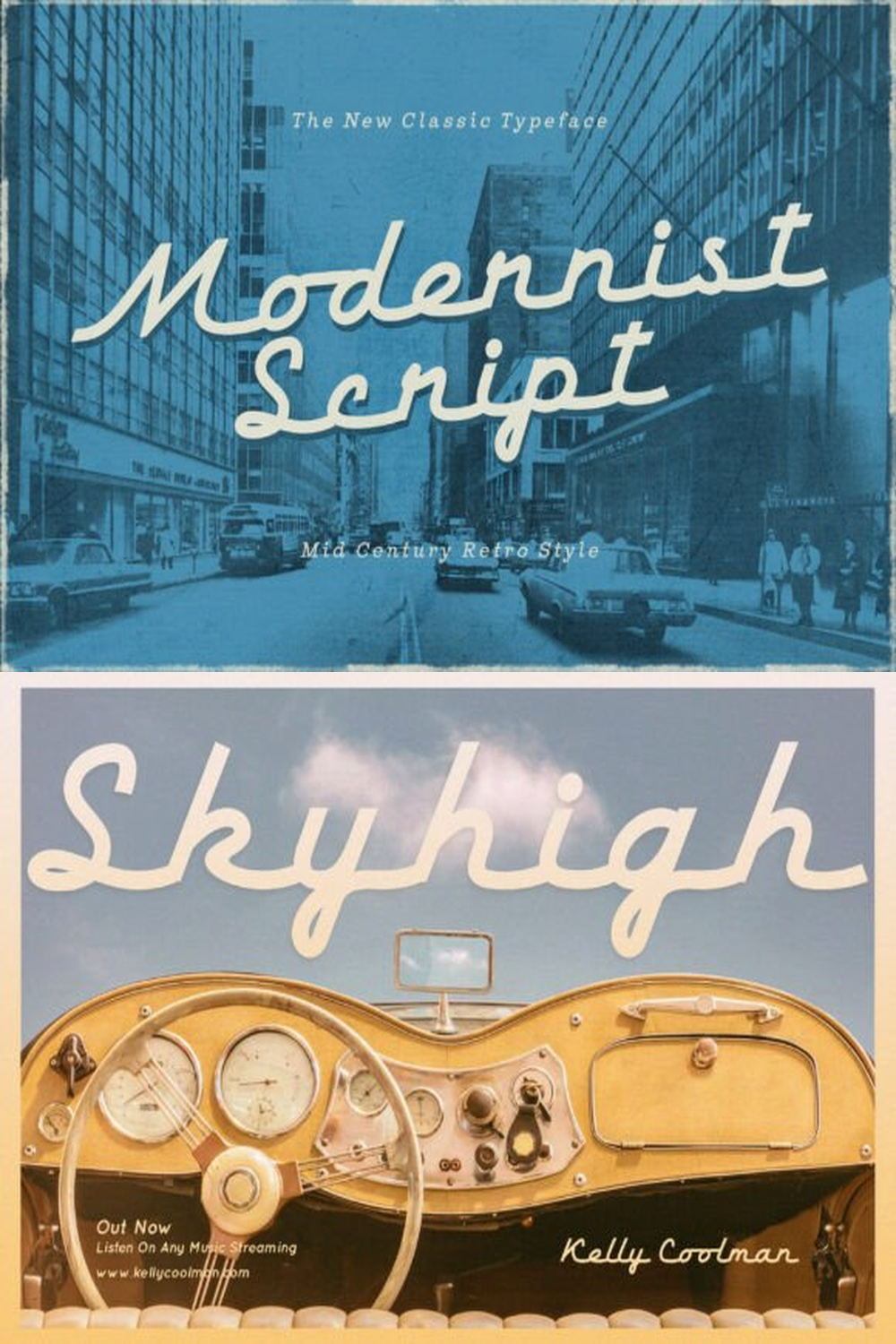 Modernist Script Font: Retro Mid Century Script for Logos and Cricut Projects