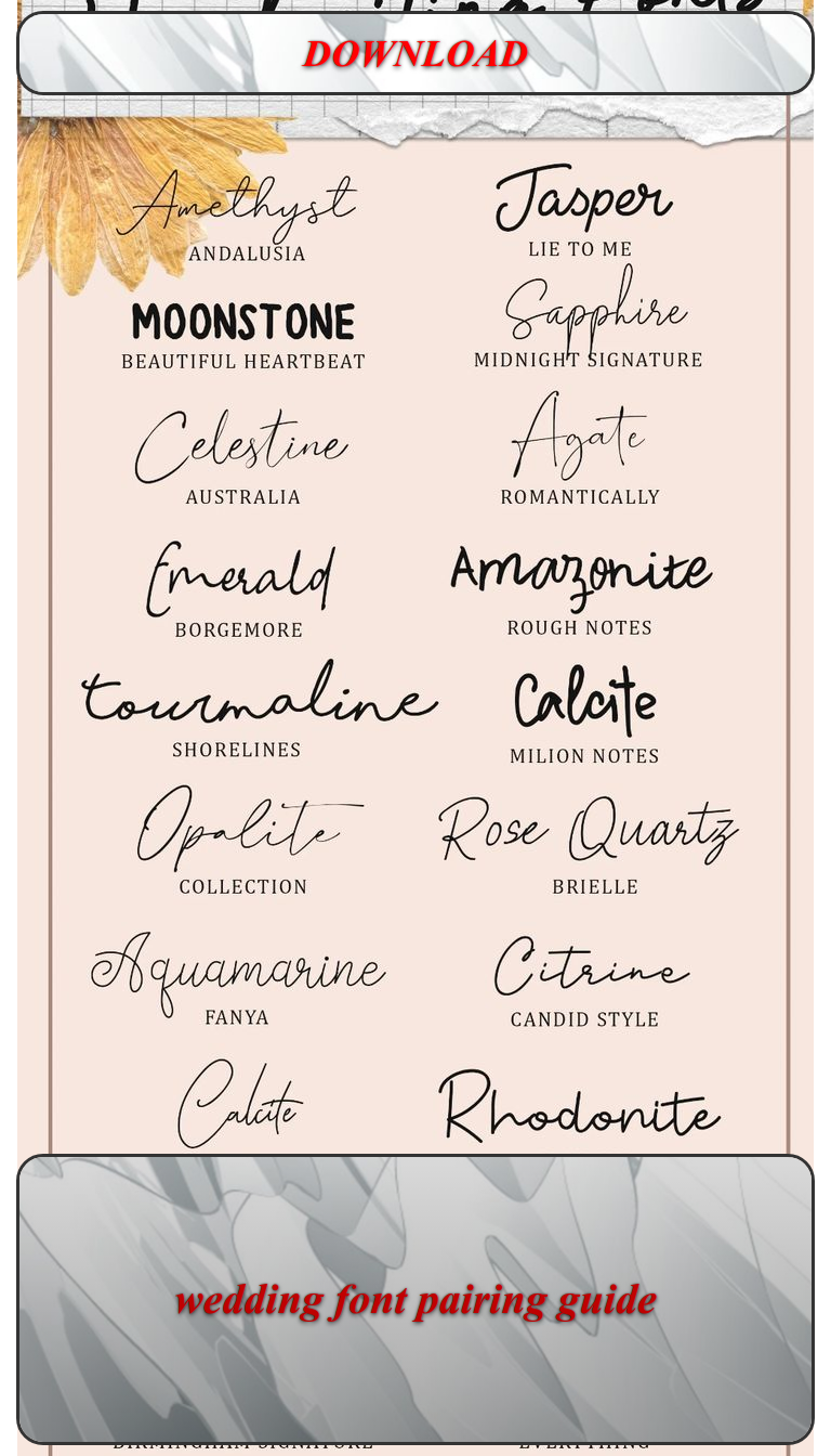 Wedding Fonts Pairing Guide for Invitations
