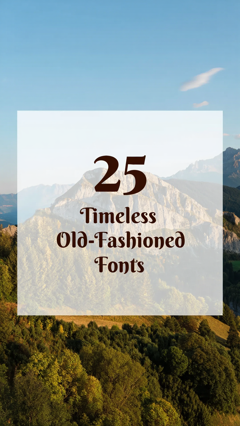 25 Timeless Old-Fashioned Fonts for Stunning Designs