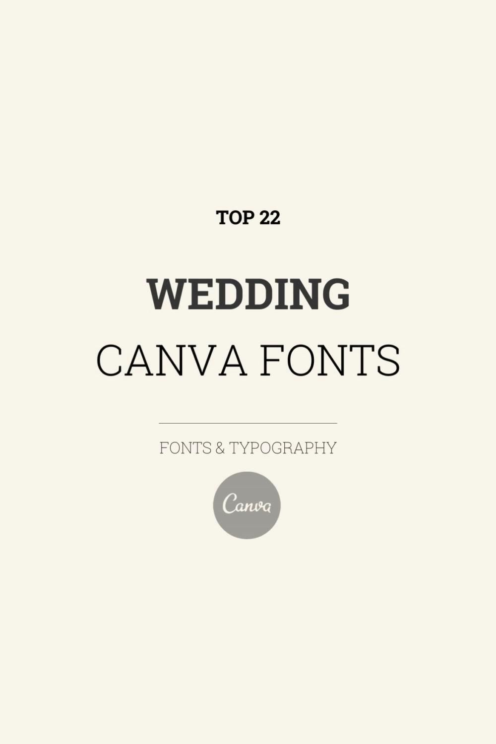 Elegant Wedding Font Ideas from Canva