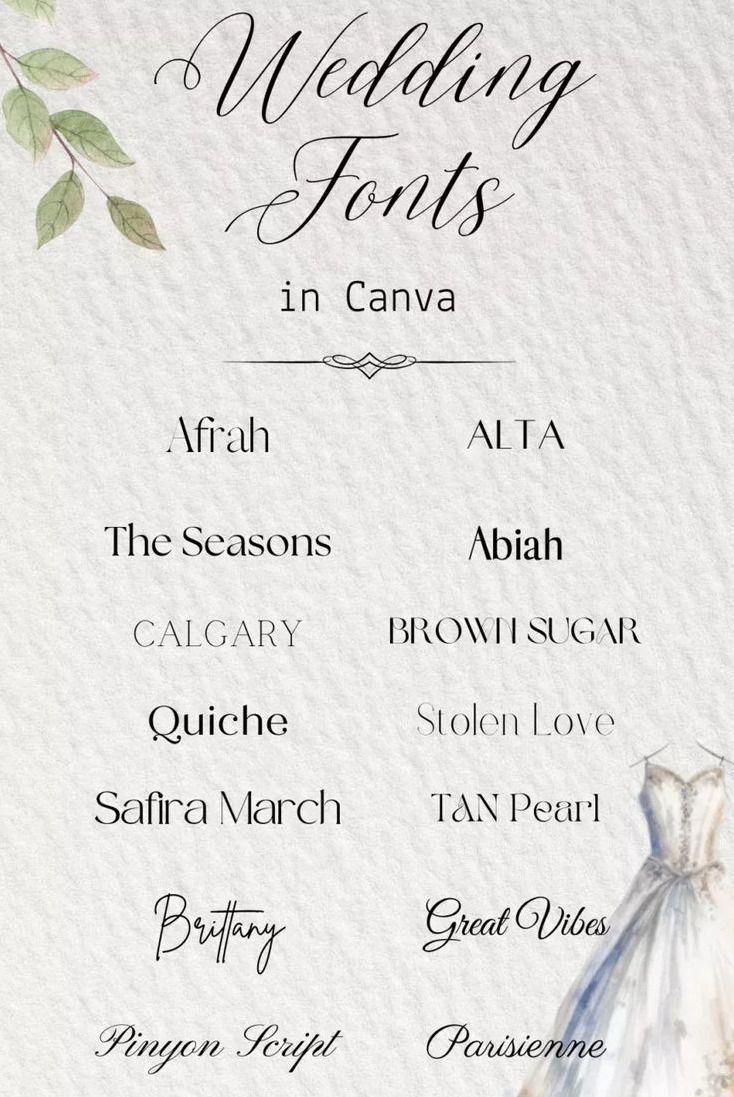 Discover the Top Wedding Fonts on Canva 2024 to Make Your Event Unique