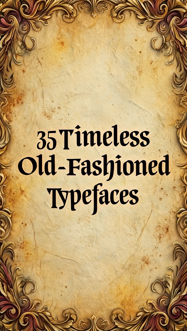 35 Timeless Old-Fashioned Typefaces for Classic Designs