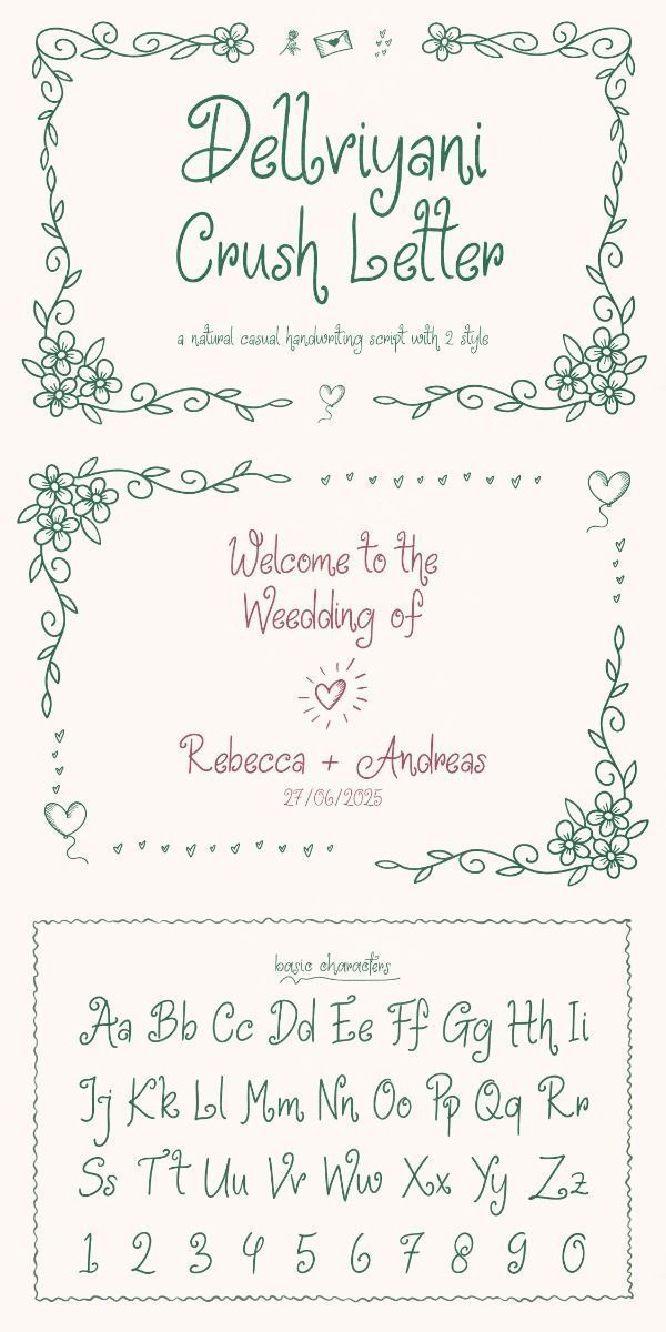 Delviyani Letter | Casual Handwritten Font