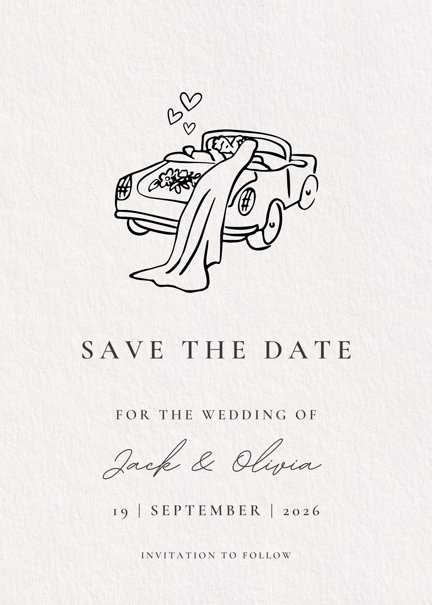 Wedding Save The Date Invitation | Editable and Printable