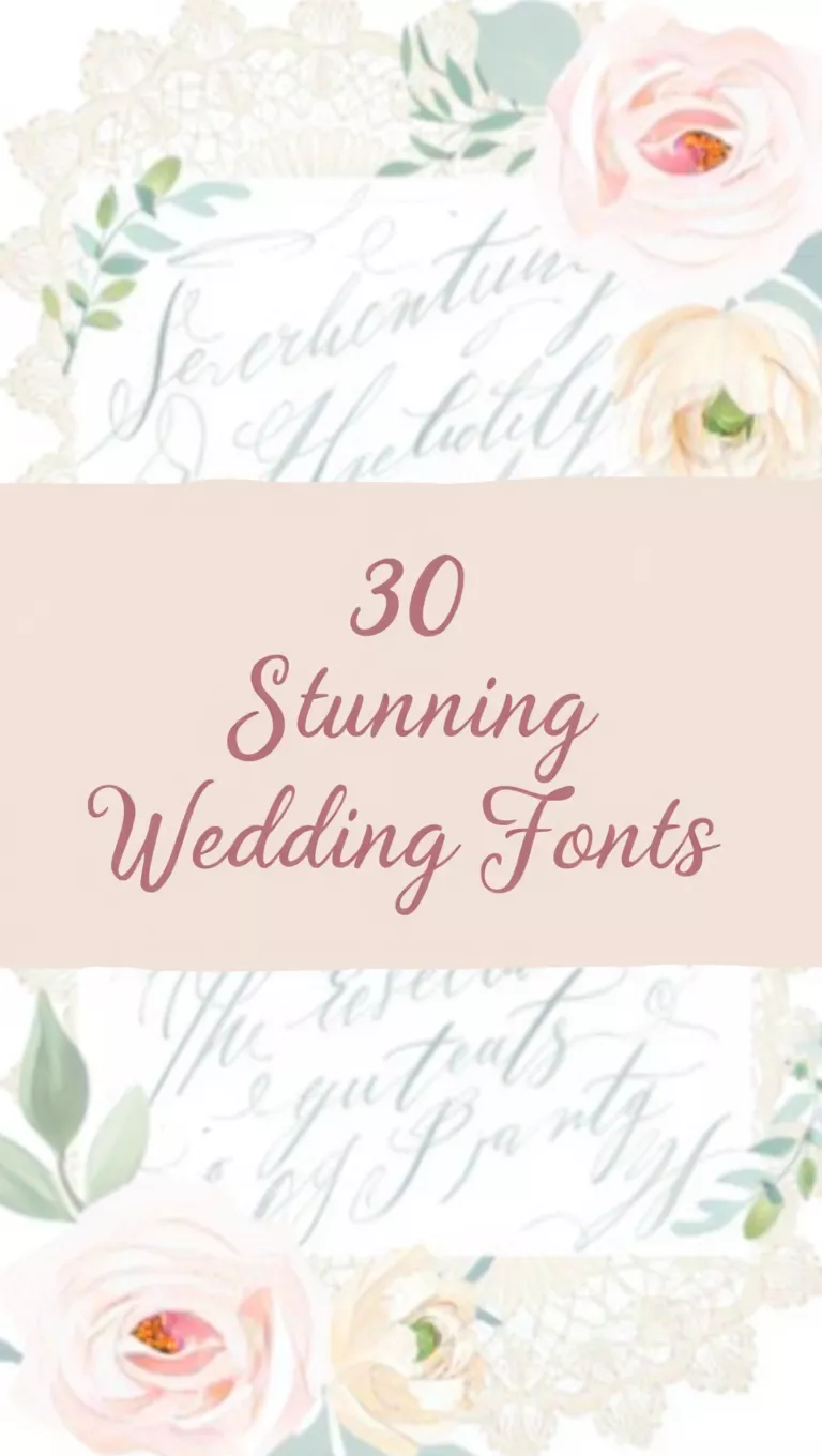 30 Stunning Wedding Fonts for Elegant Invitations & Branding