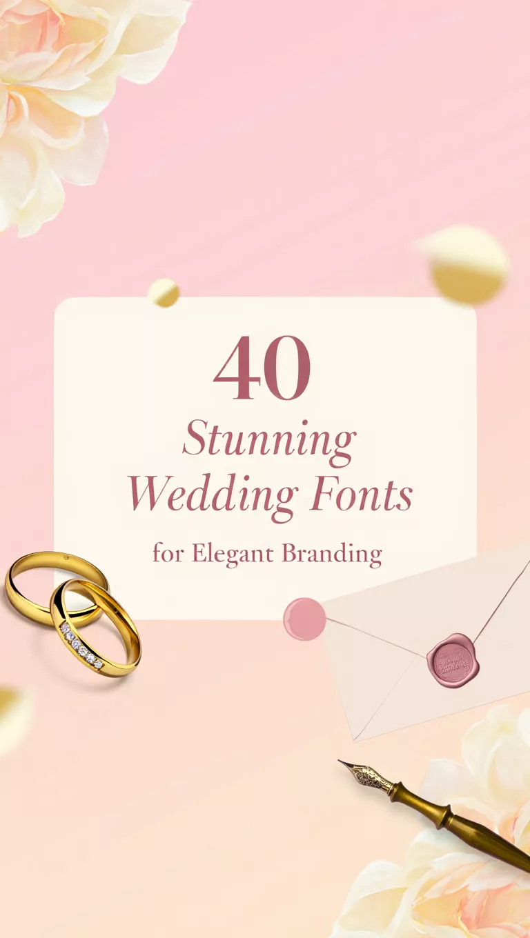 40 Stunning Wedding Fonts for Elegant Branding & Invitations