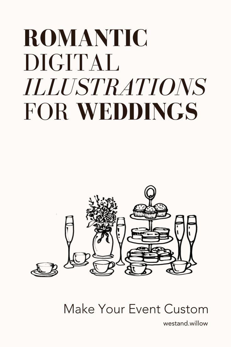 Romantic Whimsical Wedding Art: Custom Digital Illustration Ideas for Brides | Digital…