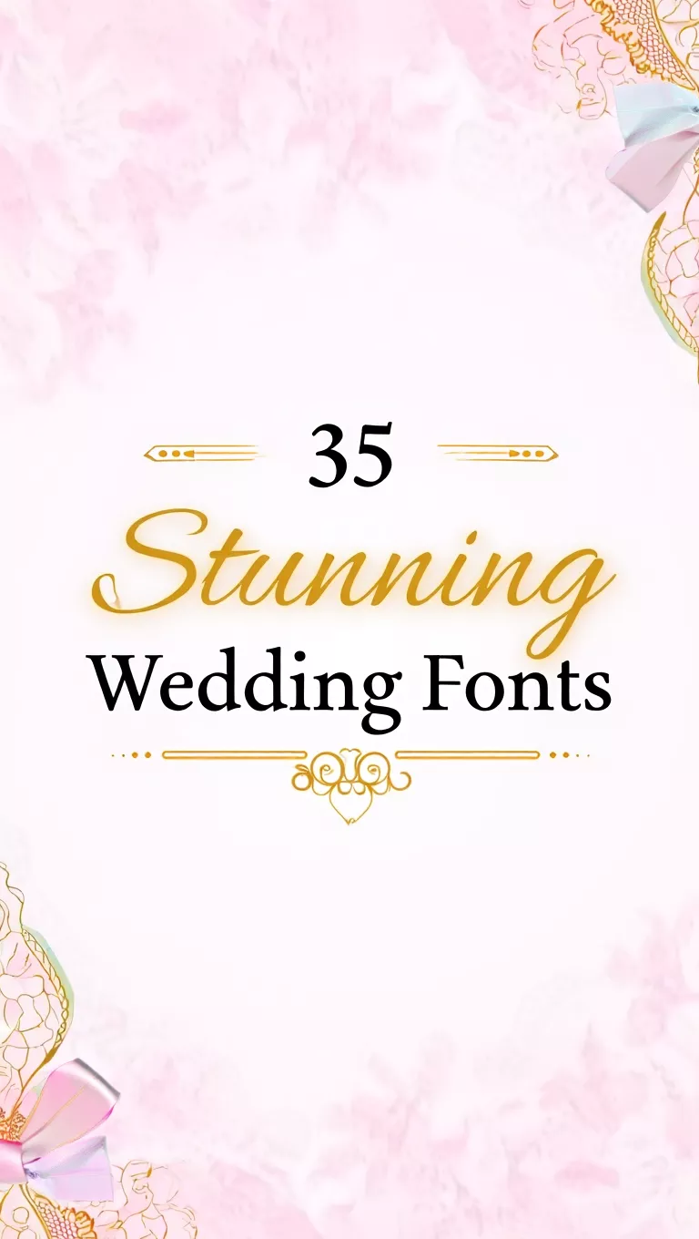 35 Stunning Wedding Fonts for Elegant Branding & Design