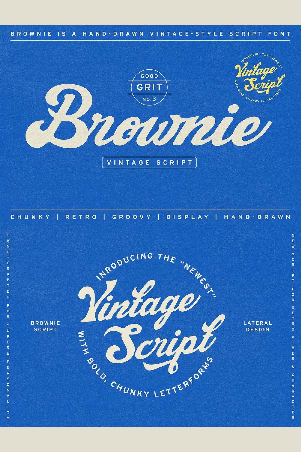 Brownie — Vintage Script — Retro font