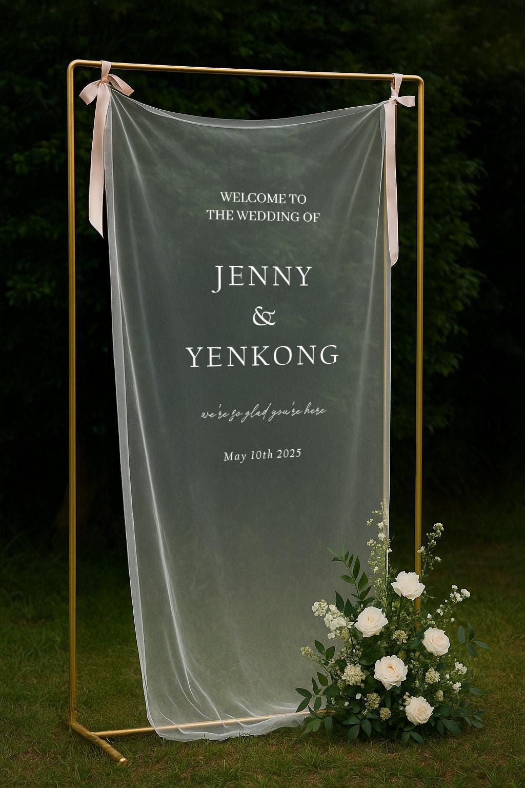 Plaque de bienvenue pour mariage, Plaque de bienvenue pour mariage moderne, Plaque de bienvenue pour mariage en tissu, Panneaux de mariage personnalisés, Mariage bohème, Panneau pour baby shower