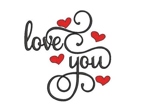 Love You Embroidery Patch