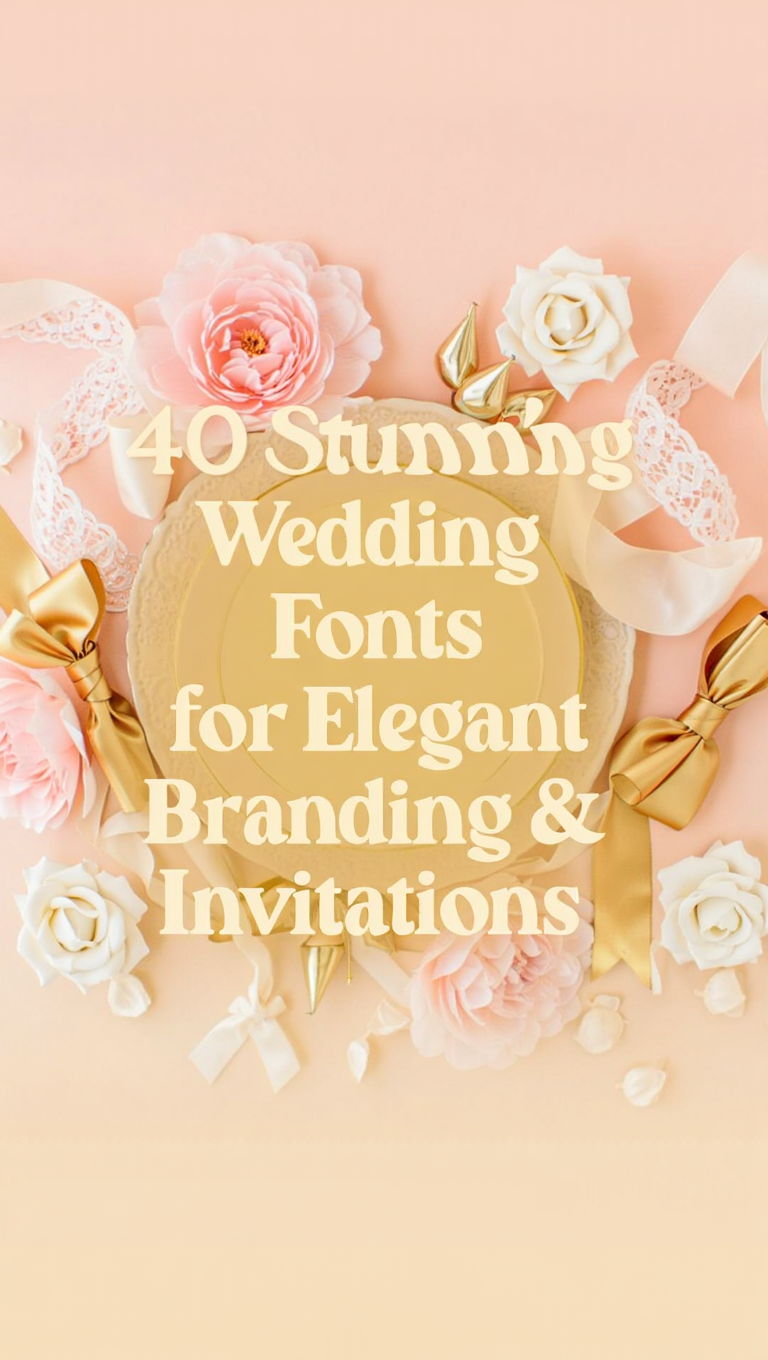 40 Stunning Wedding Fonts for Elegant Branding & Invitations
