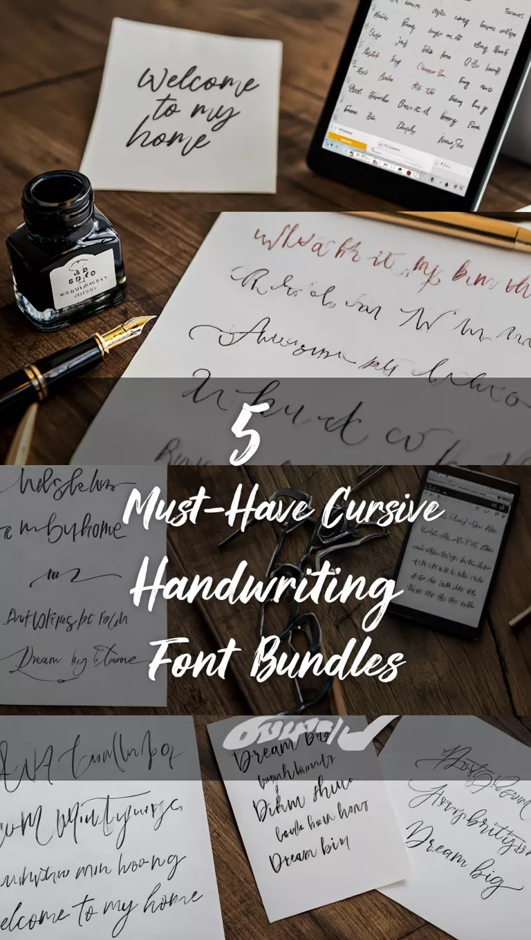 5 Must-Have Cursive Handwriting Font Bundles for Beginners