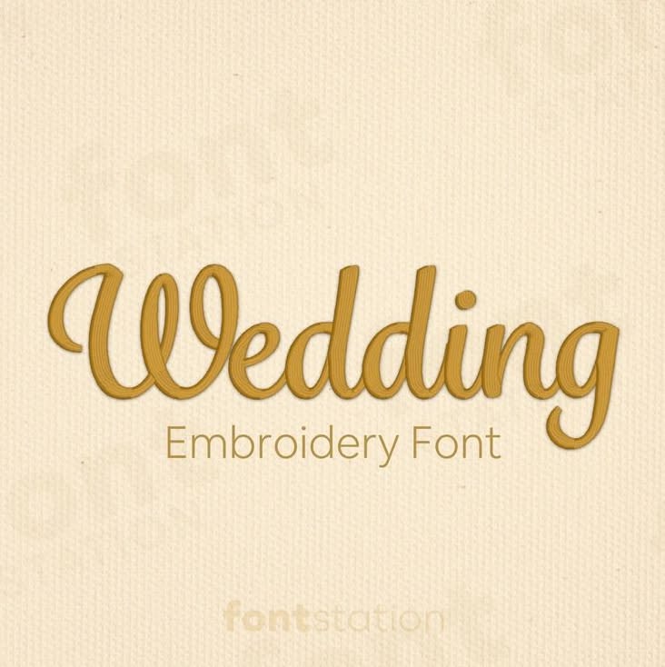 Wedding Embroidery Font