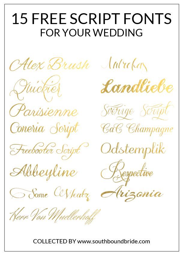 15 Free Script Fonts For Your Wedding