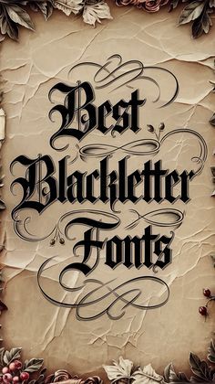 Gothic Blackletter Calligraphy Font Style